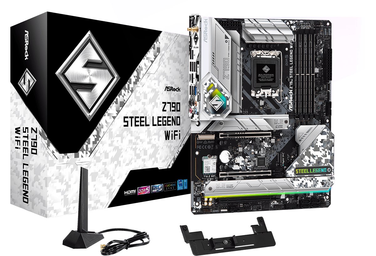 Asrock Z790 Steel Legend WiFi Intel Z790 LGA 1700 ATX Asrock Z790 Steel Legend WiFi Intel Z790 LGA 1700 ATX
