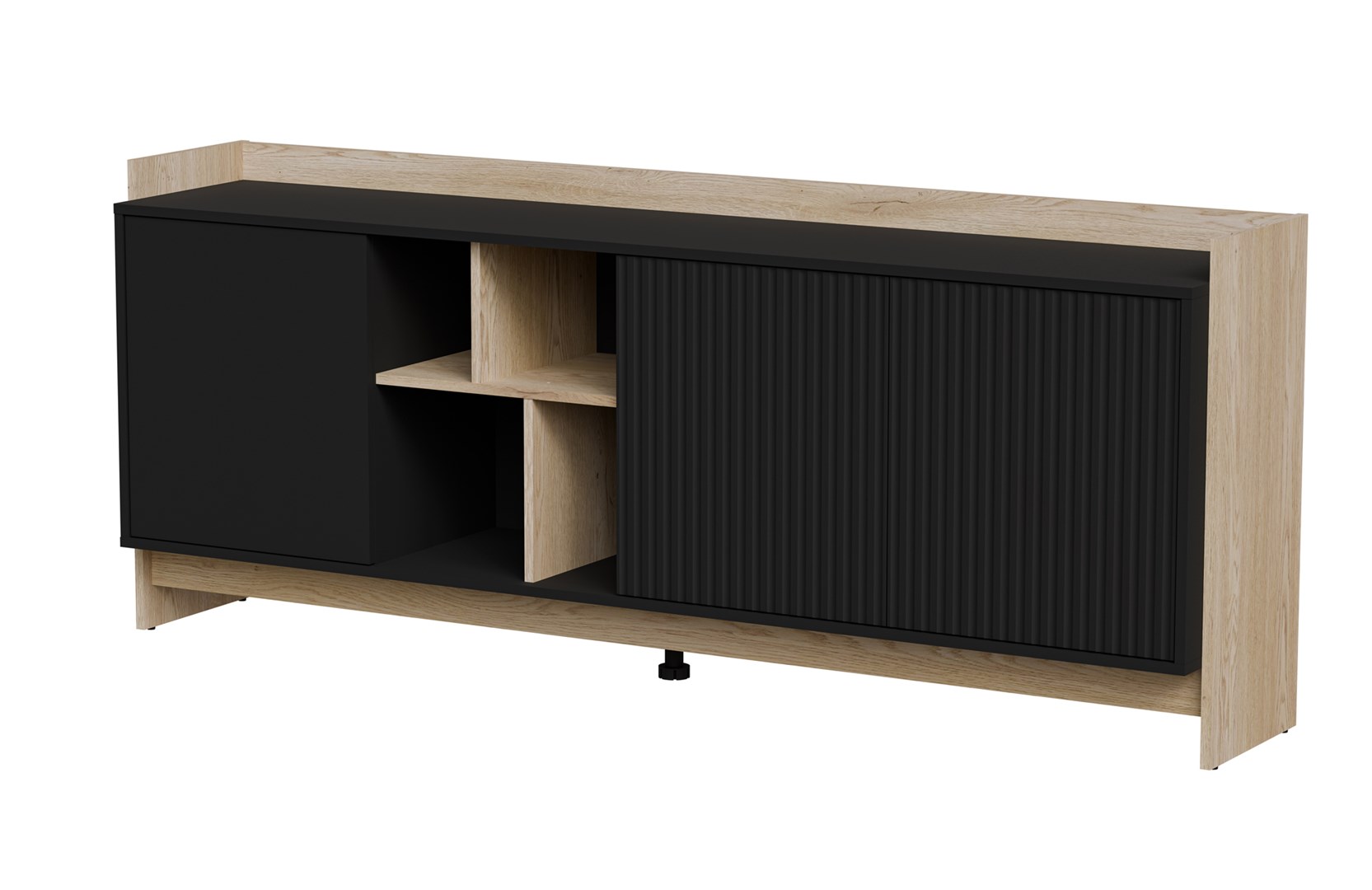 Cama PORTO 3D chest of drawers 190x38x77 oak/black Cama PORTO 3D chest of drawers 190x38x77 oak/black