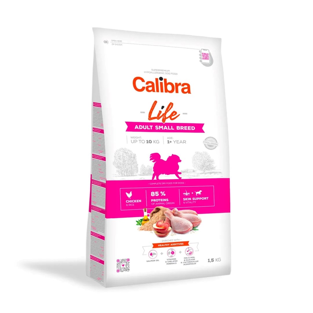 CALIBRA Dog Life Adult Small Breed Chicken - dry dog food - 1,5kg CALIBRA Dog Life Adult Small Breed Chicken - dry dog food - 1,5kg