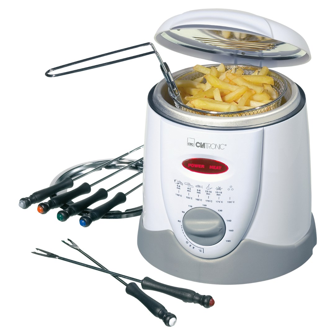 Clatronic FFR 2916 Single 1 L Stand-alone 900 W Deep fryer Grey, White Clatronic FFR 2916 Single 1 L Stand-alone 900 W Deep fryer Grey, White
