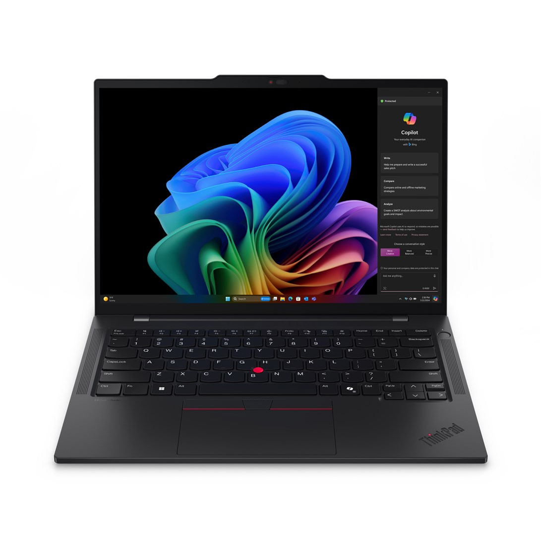 Lenovo ThinkPad T14s Gen 6 (Snapdragon) Copilot+ PC Qualcomm Snapdragon X1E-78-100 Laptop 35.6 cm (14") Touchscreen WUXGA 32 GB LPDDR5x-SDRAM 512 GB SSD Wi-Fi 7 (802.11be) Windows 11 Pro US English Black Lenovo ThinkPad T14s Gen 6 (Snapdragon) Copilot+ PC Qualcomm Snapdragon X1E-78-100 Laptop 35.6 cm (14") Touchscreen WUXGA 32 GB LPDDR5x-SDRAM 512 GB SSD Wi-Fi 7 (802.11be) Windows 11 Pro US English Black