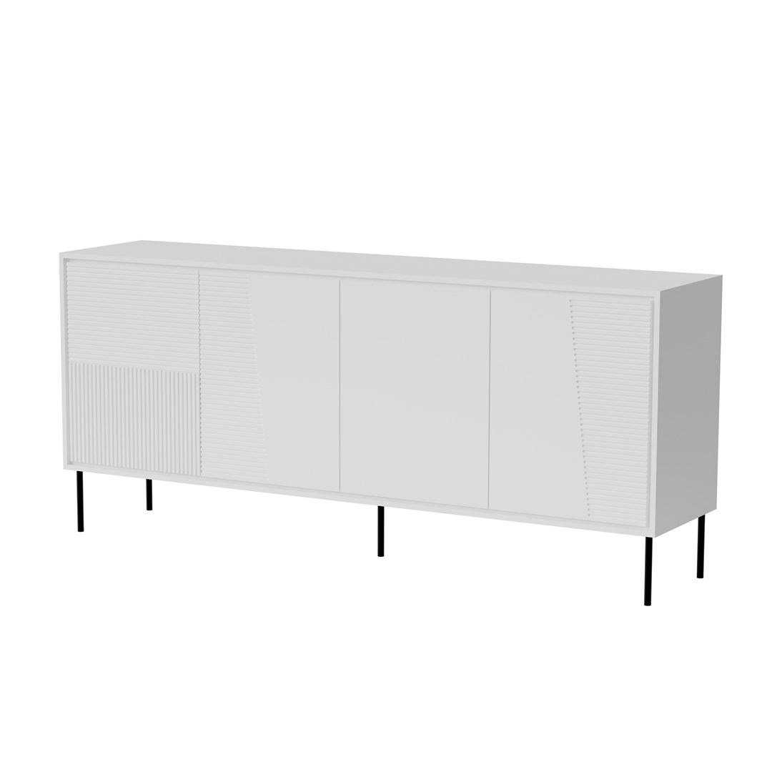4D ABI chest of drawers 200x45x88 matt white 4D ABI chest of drawers 200x45x88 matt white