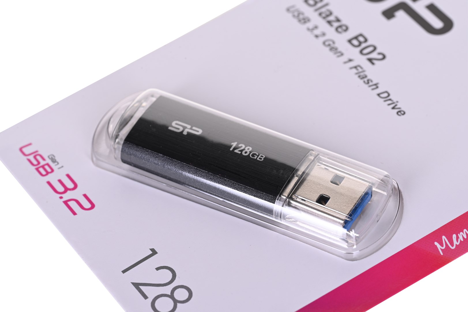SILICON POWER Blaze B02 Pendrive USB flash drive 128 GB USB Type-A 3.2 Gen 1 (SP128GBUF3B02V1K) Black SILICON POWER Blaze B02 Pendrive USB flash drive 128 GB USB Type-A 3.2 Gen 1 (SP128GBUF3B02V1K) Black