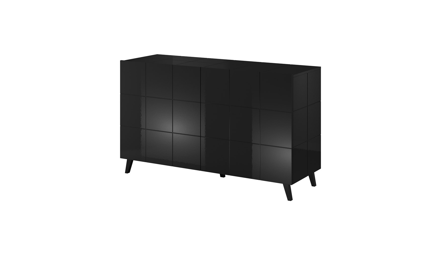 Cama sideboard 2D REJA black gloss/black gloss Cama sideboard 2D REJA black gloss/black gloss