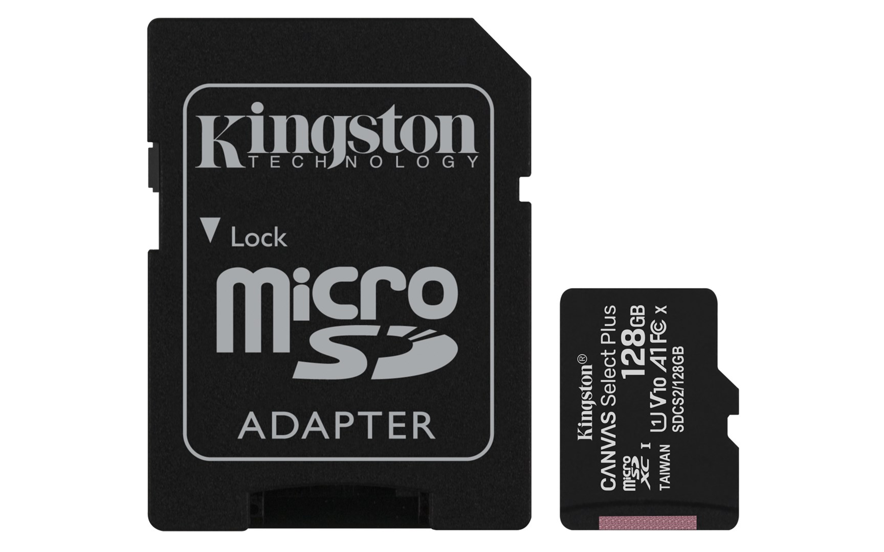 Kingston Technology Canvas Select 128GB micSDXC Plus 100R A1 C10 Card + ADP Kingston Technology Canvas Select 128GB micSDXC Plus 100R A1 C10 Card + ADP