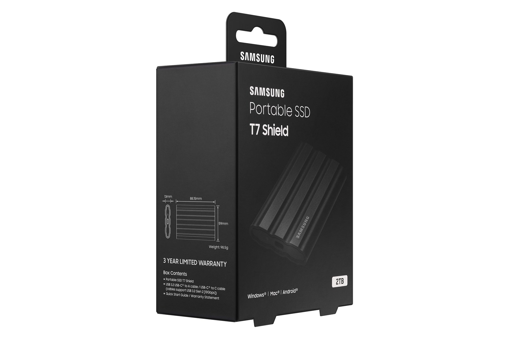 Portable SSD | T7 | 2000 GB | N/A " | USB 3.2 | Black Portable SSD | T7 | 2000 GB | N/A " | USB 3.2 | Black