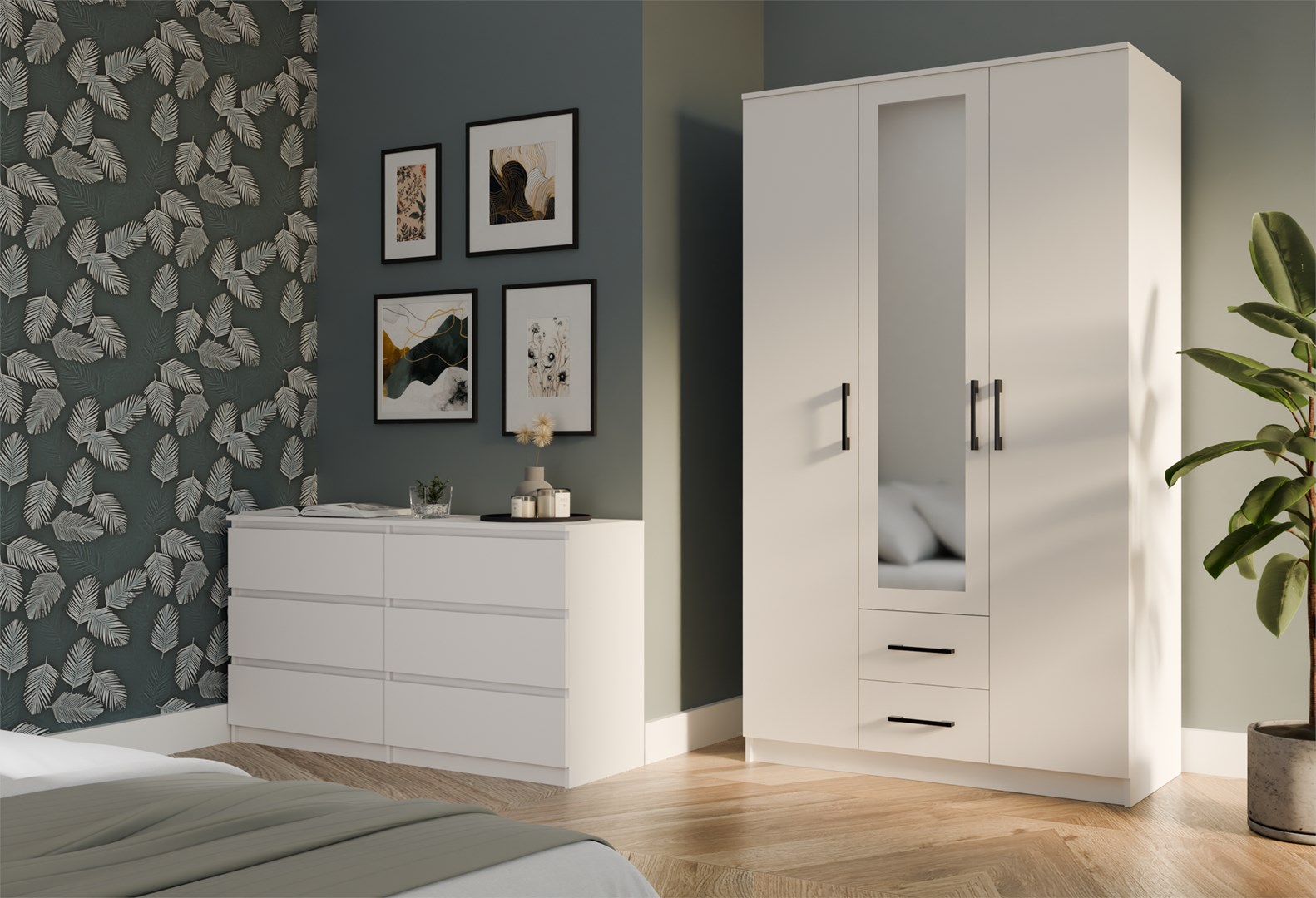 Topeshop ROMANA 120 BIEL bedroom wardrobe/closet 6 shelves 3 door(s) White Topeshop ROMANA 120 BIEL bedroom wardrobe/closet 6 shelves 3 door(s) White