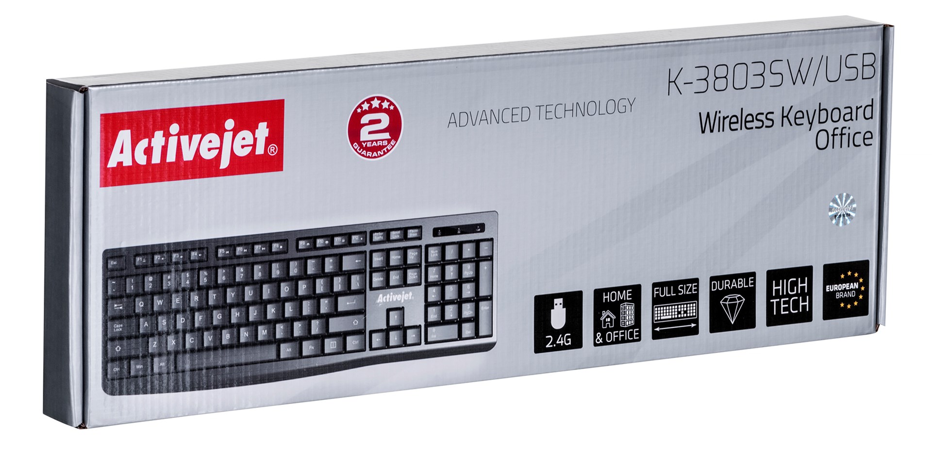 Activejet K-3803SW Keyboard wireless battery powered by 1x 1.5V AAA black Activejet K-3803SW Keyboard wireless battery powered by 1x 1.5V AAA black