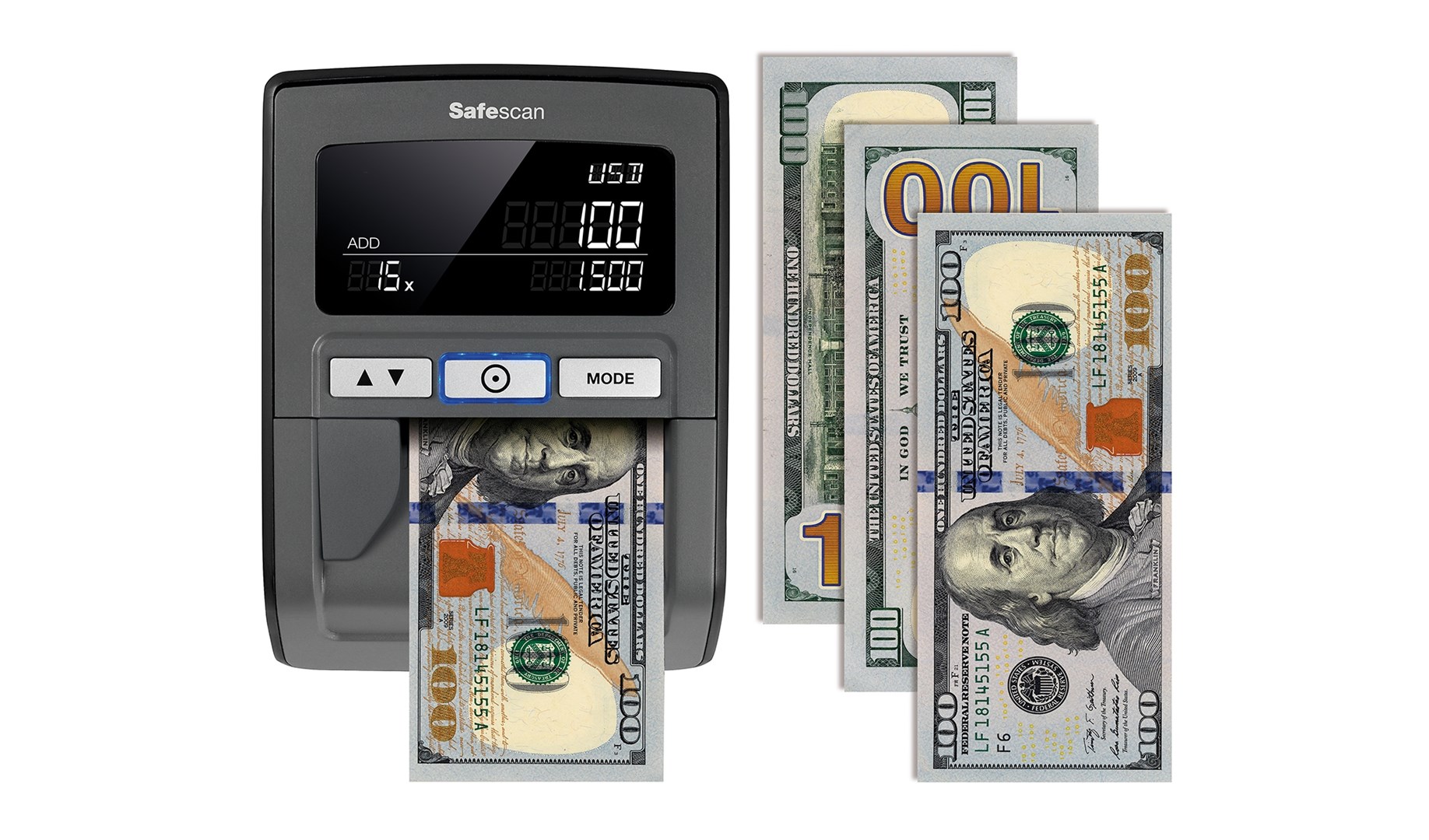 Safescan 185-S counterfeit bill detector Black Safescan 185-S counterfeit bill detector Black