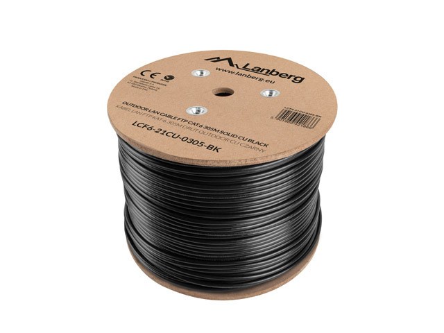 Lanberg LCF6-21CU-0305-BK networking cable Black 305 m Cat6 F/UTP (FTP) Lanberg LCF6-21CU-0305-BK networking cable Black 305 m Cat6 F/UTP (FTP)
