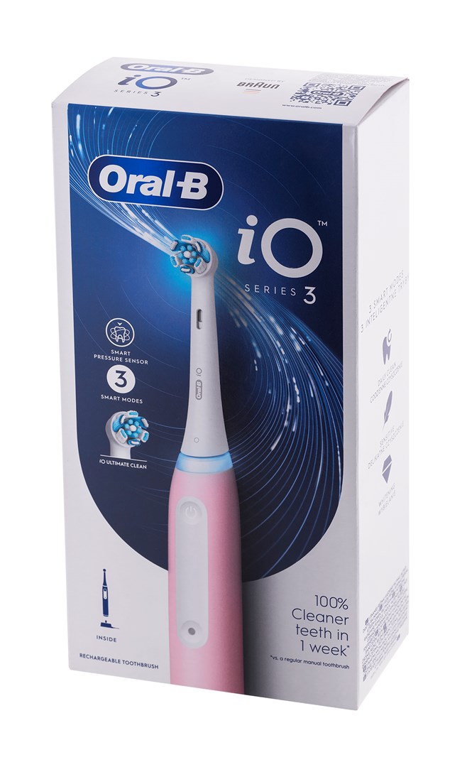 Oral-B IOSERIES3ICE rotary-pulsating electric toothbrush for adults pink Oral-B IOSERIES3ICE rotary-pulsating electric toothbrush for adults pink