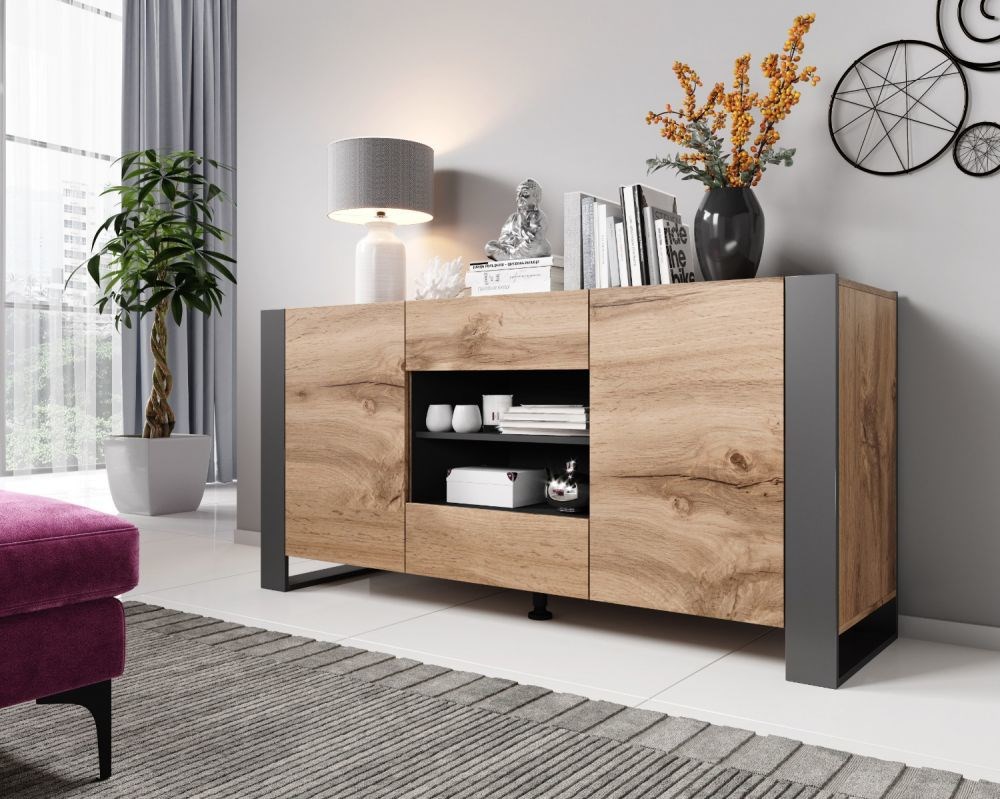 Cama chest of drawers WOOD wotan oak/antracite Cama chest of drawers WOOD wotan oak/antracite