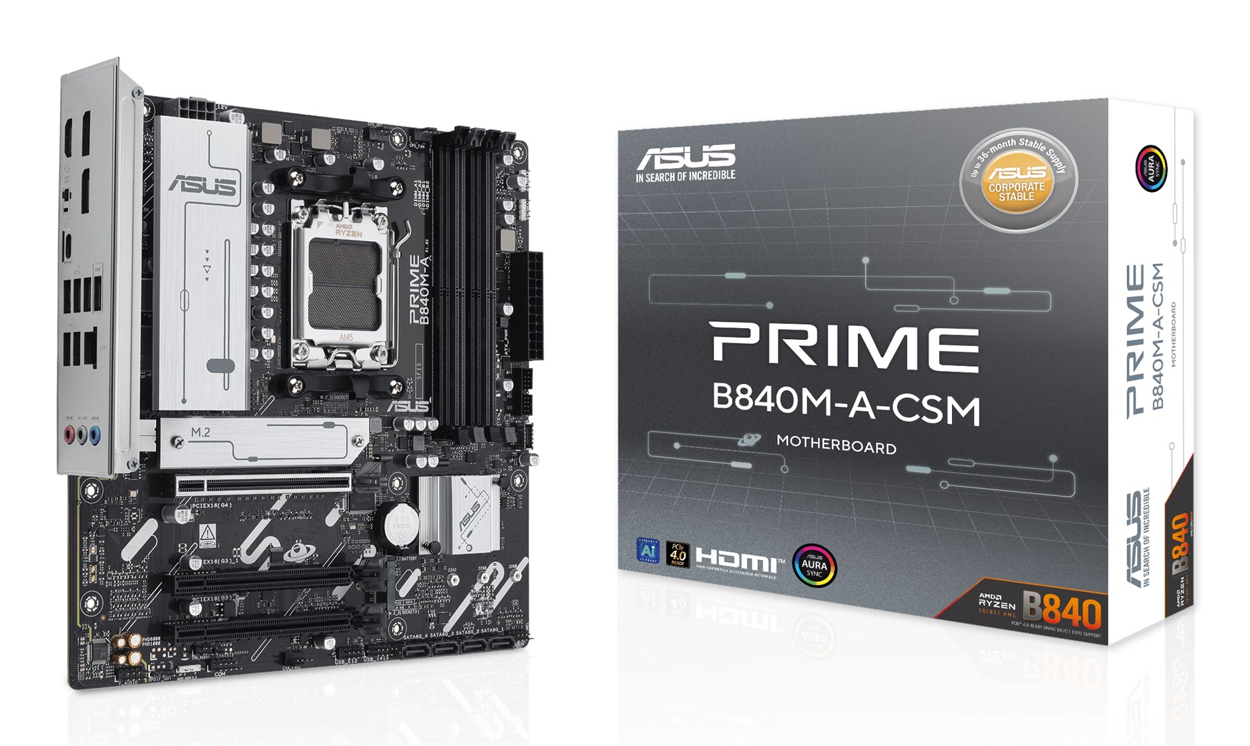 ASUS PRIME B840M-A-CSM AMD B840 Socket AM5 micro ATX ASUS PRIME B840M-A-CSM AMD B840 Socket AM5 micro ATX