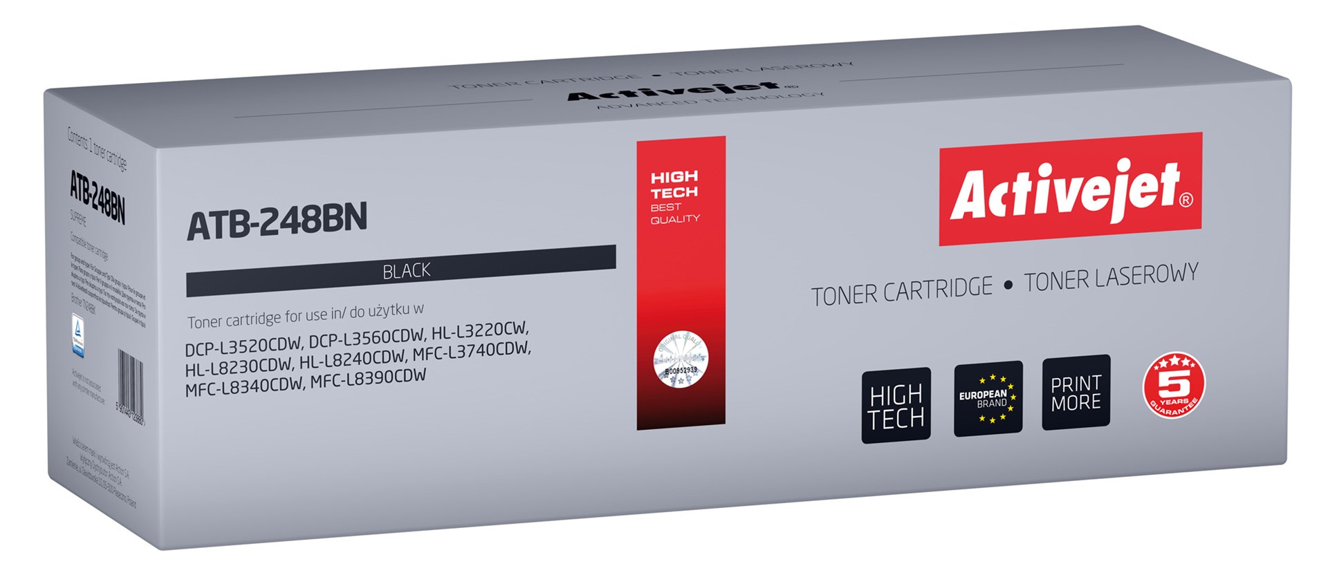 Activejet ATB-248BN toner for Brother printers (replacement Brother TN248BK; Supreme; 1000 pages; black) Activejet ATB-248BN toner for Brother printers (replacement Brother TN248BK; Supreme; 1000 pages; black)