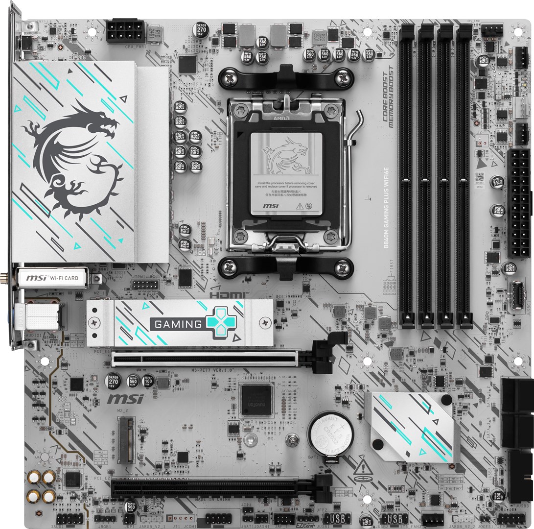 MSI B840M GAMING PLUS WIFI6E motherboard AMD B840 Socket AM5 micro ATX MSI B840M GAMING PLUS WIFI6E motherboard AMD B840 Socket AM5 micro ATX