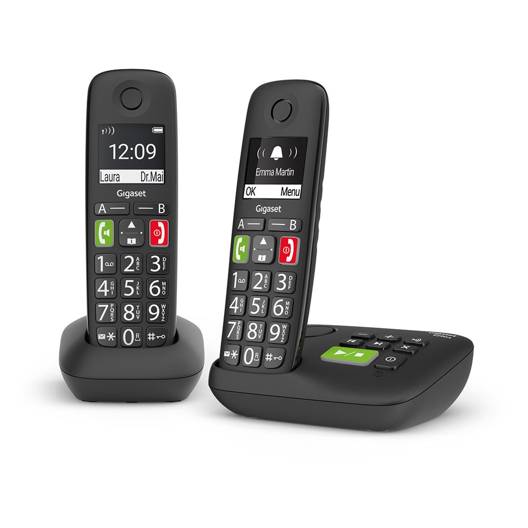 Gigaset E290A Duo Analog/DECT telephone Caller ID Black Gigaset E290A Duo Analog/DECT telephone Caller ID Black