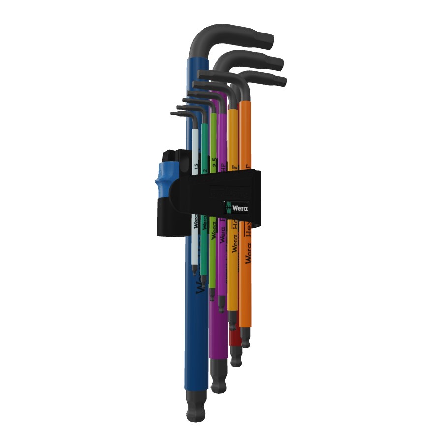 Wera 05022210001 hex key L-shaped hex key set Metric 9 pc(s) Wera 05022210001 hex key L-shaped hex key set Metric 9 pc(s)