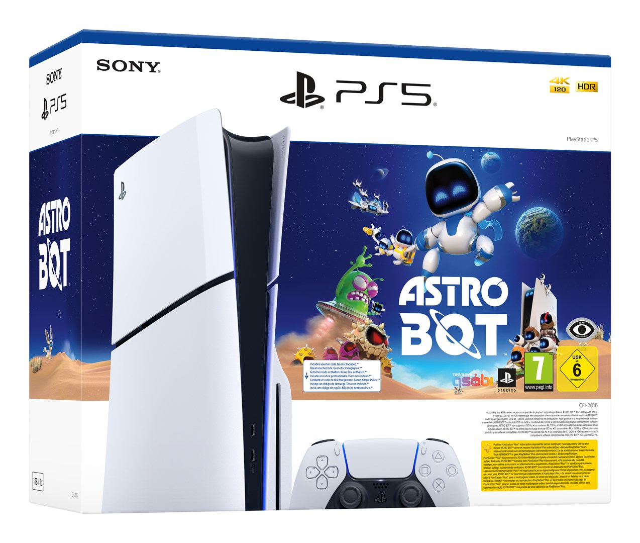 Sony PlayStation 5 Slim Disc- Astro Bot Bundle 1TB Console White Sony PlayStation 5 Slim Disc- Astro Bot Bundle 1TB Console White