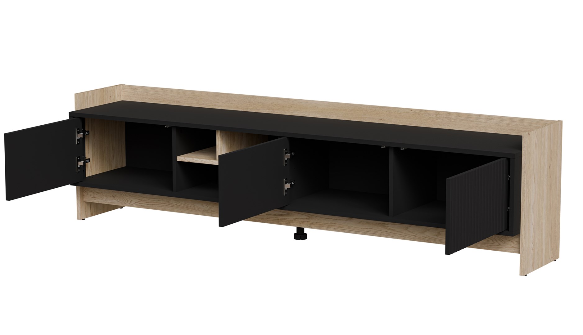 Cama RTV PORTO 3D cabinet 190x38x50 oak/black Cama RTV PORTO 3D cabinet 190x38x50 oak/black