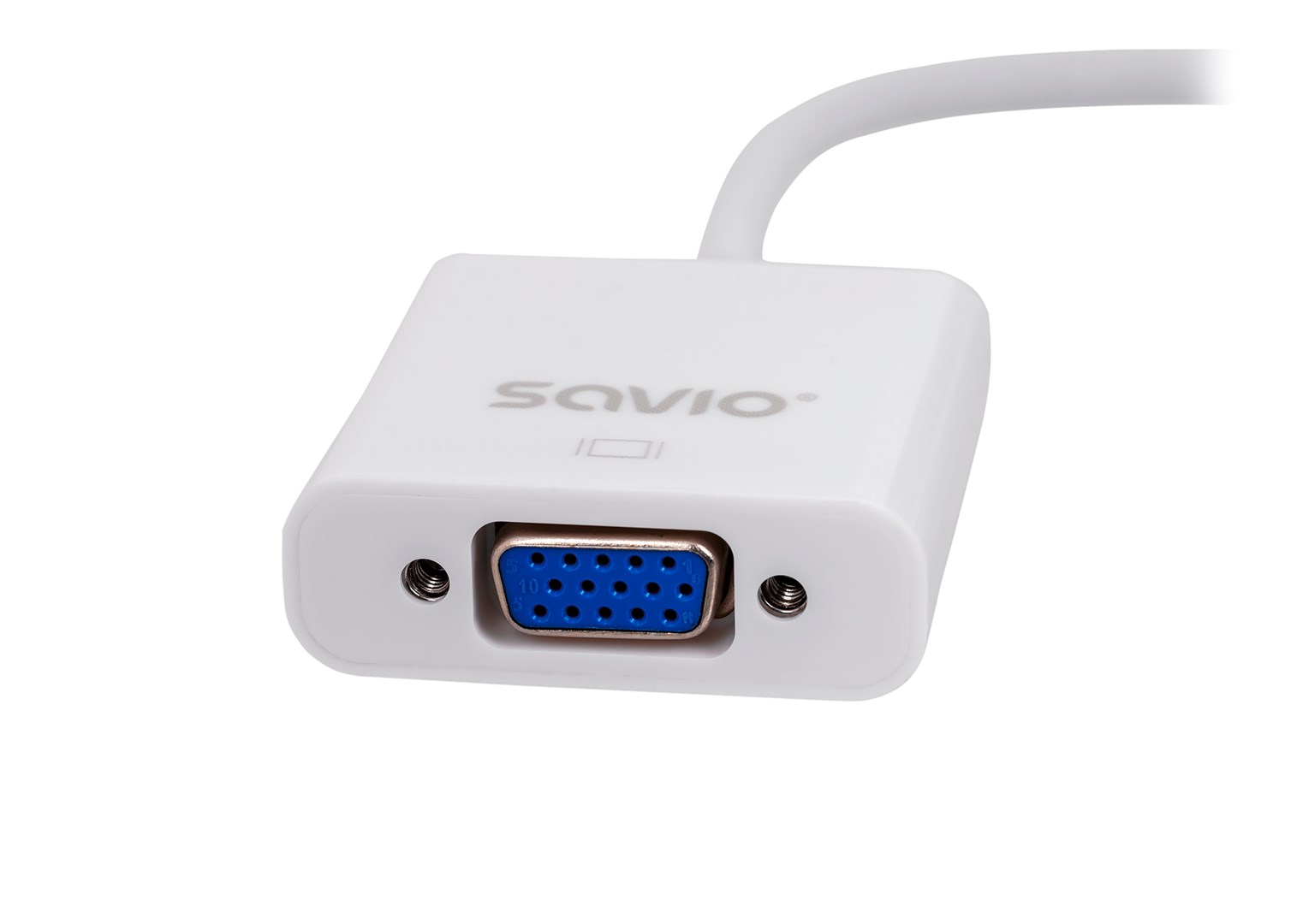 Savio CL-27 video cable adapter 0.2 m VGA (D-Sub) HDMI Type A (Standard) White Savio CL-27 video cable adapter 0.2 m VGA (D-Sub) HDMI Type A (Standard) White