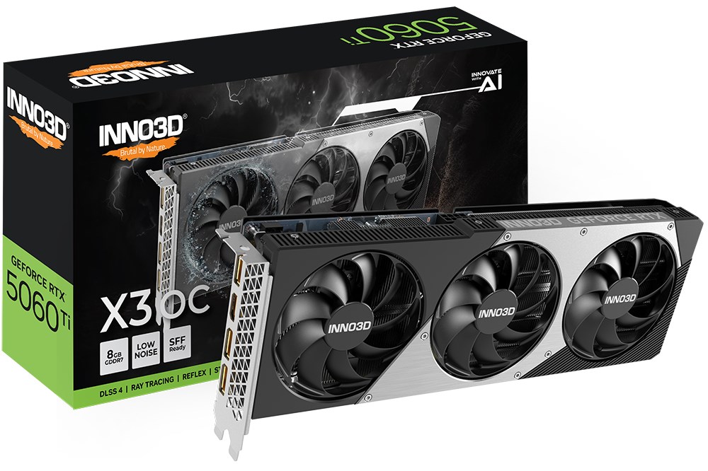 INNO3D GeForce RTX 5060 Ti X3 OC NVIDIA 8 GB GDDR7 INNO3D GeForce RTX 5060 Ti X3 OC NVIDIA 8 GB GDDR7