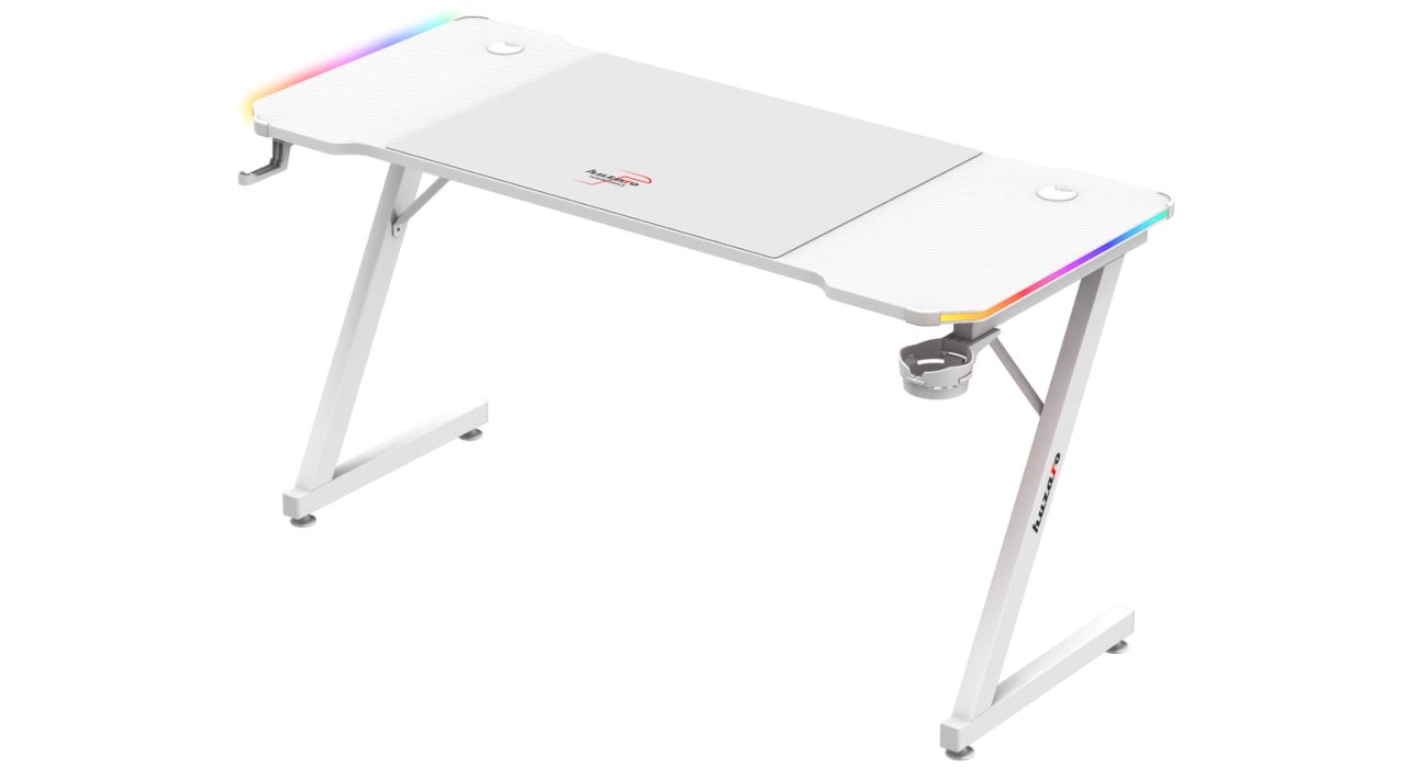 Huzaro Hero 3.3 White RGB - gaming table Huzaro Hero 3.3 White RGB - gaming table