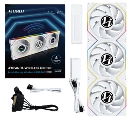 Lian Li UNI FAN TL Wireless LCD Fan, ARGB, PWM, 3- Lian Li UNI FAN TL Wireless LCD Fan, ARGB, PWM, 3-