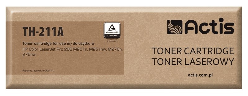 Actis TH-211A Toner (replacement for HP 131A CF211A, Canon CRG-731C; Standard; 1800 pages; cyan) Actis TH-211A Toner (replacement for HP 131A CF211A, Canon CRG-731C; Standard; 1800 pages; cyan)