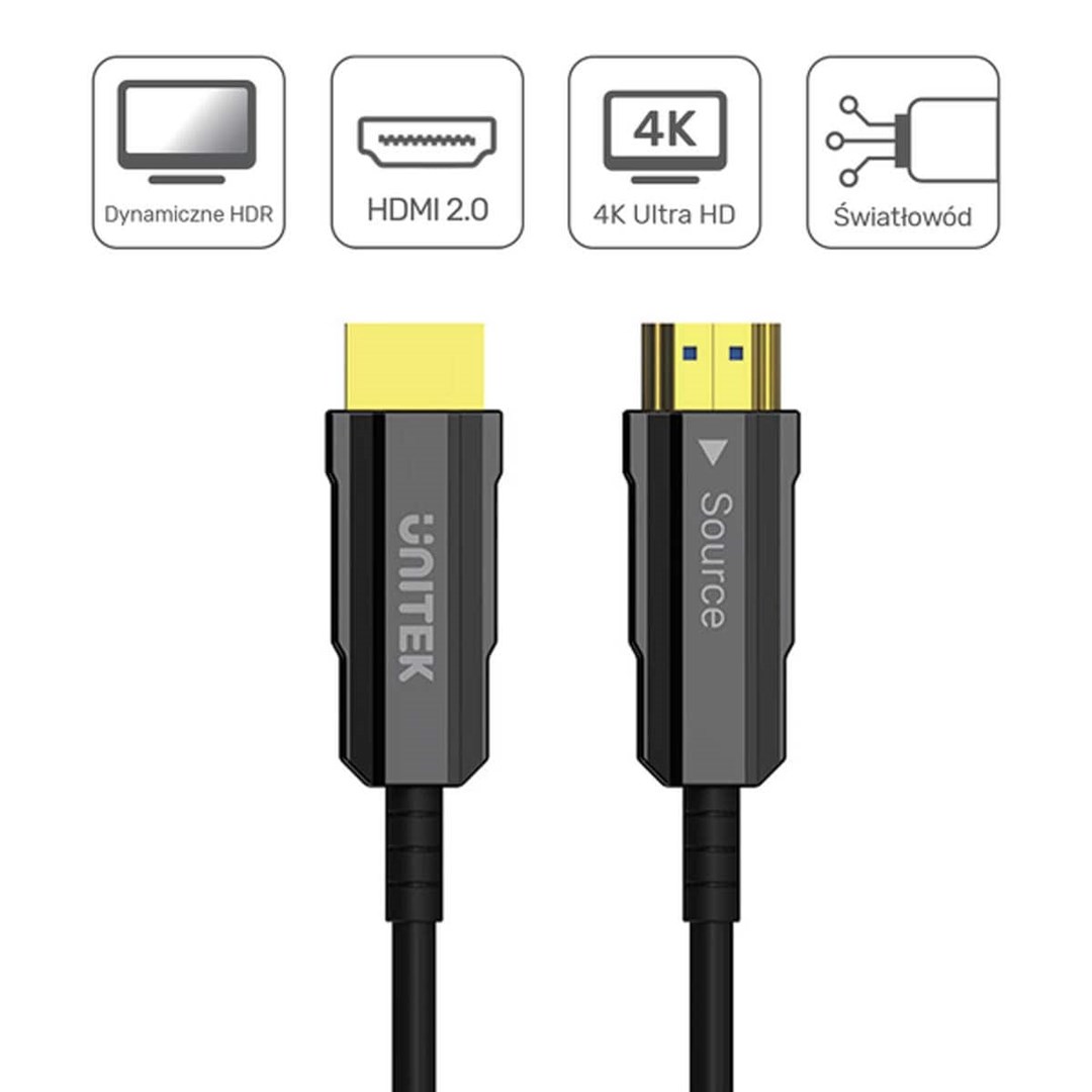 UNITEK HDMI 2.0 AOC 4K 60HZ 7M OPTICAL CABLE UNITEK HDMI 2.0 AOC 4K 60HZ 7M OPTICAL CABLE