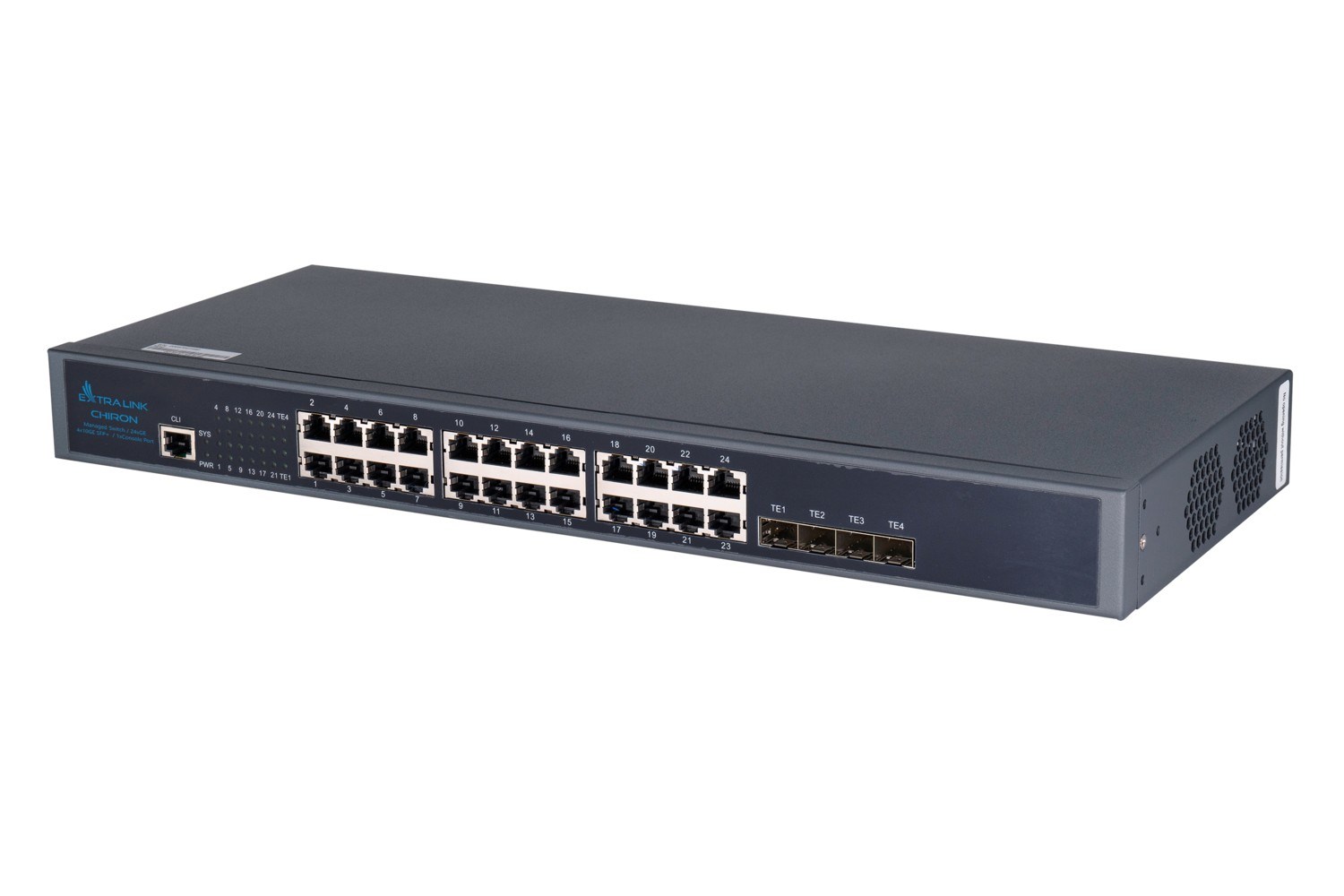 Extralink Switch Chiron 24x RJ45 1000Mb/s, 4x SFP+, L3, managed Extralink Switch Chiron 24x RJ45 1000Mb/s, 4x SFP+, L3, managed