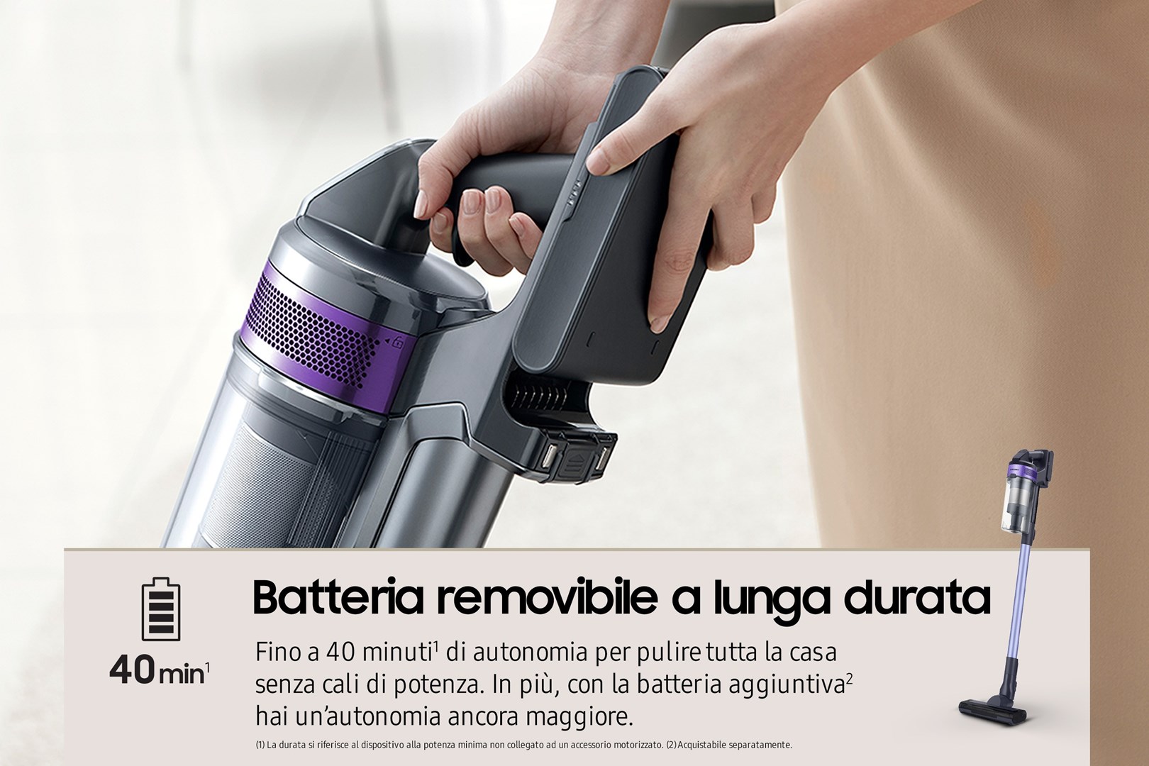 Samsung VS15A6031R4 Stick vacuum Battery Dry Bagless 0.8 L Black Samsung VS15A6031R4 Stick vacuum Battery Dry Bagless 0.8 L Black
