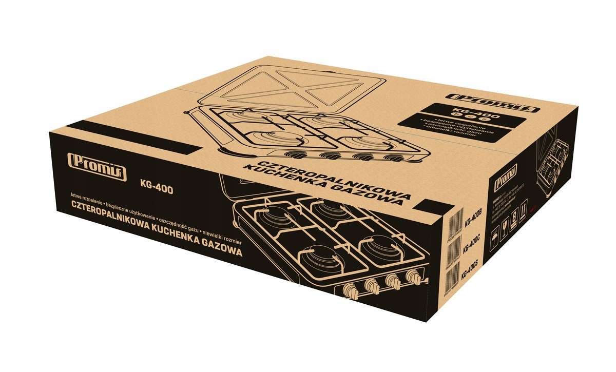 Promis KG400C hob Black,White Countertop Gas 4 zone(s) Promis KG400C hob Black,White Countertop Gas 4 zone(s)