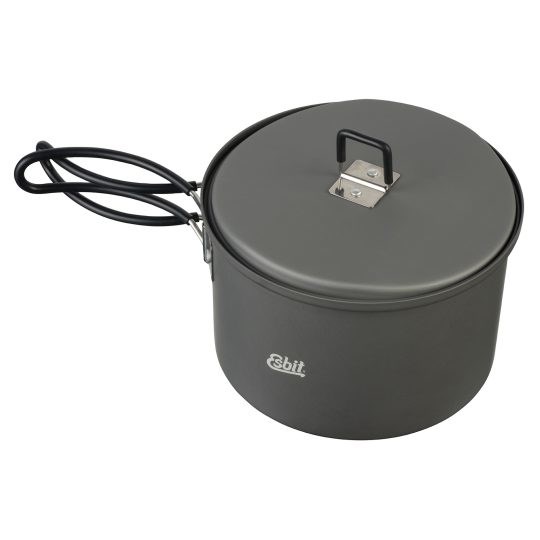 ESBIT Cookset with alcohol burner Pot 1.5 L Aluminium, Black ESBIT Cookset with alcohol burner Pot 1.5 L Aluminium, Black