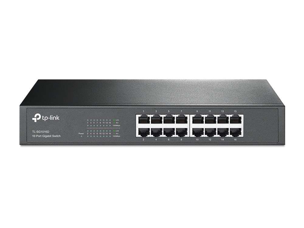 TP-Link 16-Port Gigabit Desktop/Rackmount Network Switch TP-Link 16-Port Gigabit Desktop/Rackmount Network Switch