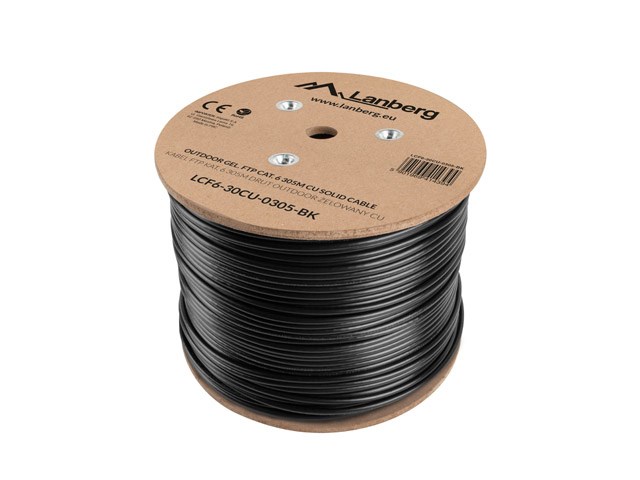 Lanberg LCF6-30CU-0305-BK networking cable Black 305 m Cat6 Lanberg LCF6-30CU-0305-BK networking cable Black 305 m Cat6