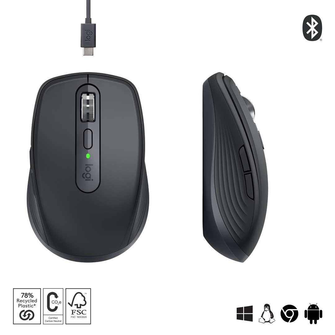 Logitech MX Anywhere 3S mouse Office Right-hand RF Wireless + Bluetooth Laser 8000 DPI Logitech MX Anywhere 3S mouse Office Right-hand RF Wireless + Bluetooth Laser 8000 DPI