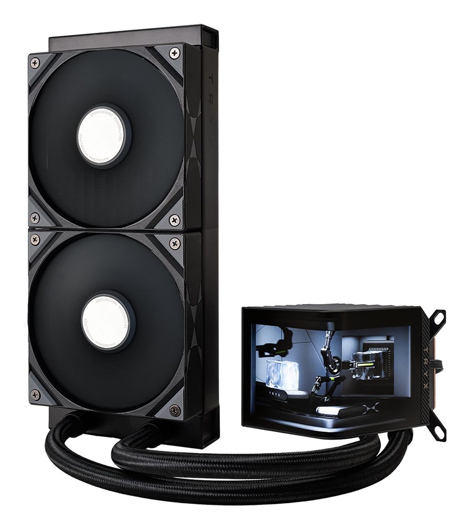 TRYX PANORAMA 240 Processor Liquid cooling kit 12 cm Black 1 pc(s) TRYX PANORAMA 240 Processor Liquid cooling kit 12 cm Black 1 pc(s)