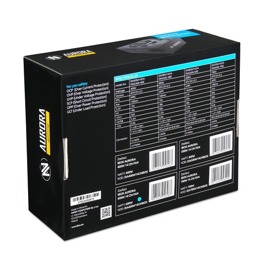 Power Supply IBOX AURORA 500W 14 CM FAN ZIA500W14CMBOX Power Supply IBOX AURORA 500W 14 CM FAN ZIA500W14CMBOX