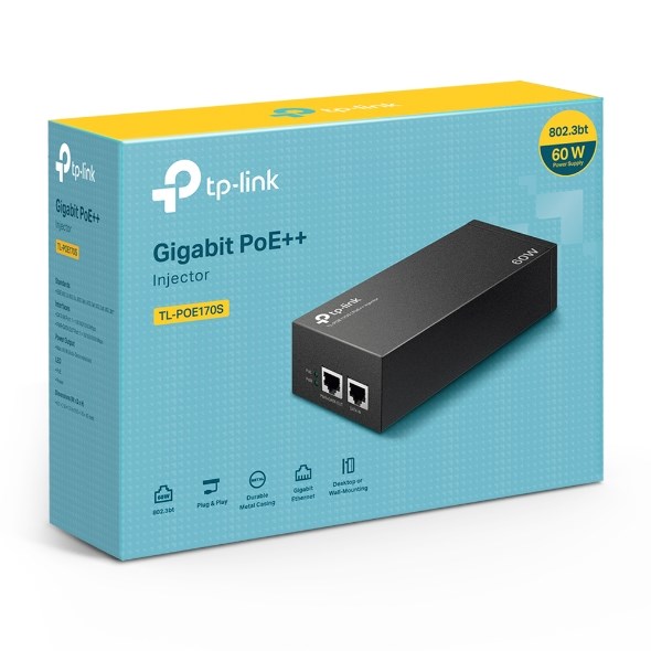 TP-Link TL-POE170S PoE adapter Gigabit Ethernet TP-Link TL-POE170S PoE adapter Gigabit Ethernet
