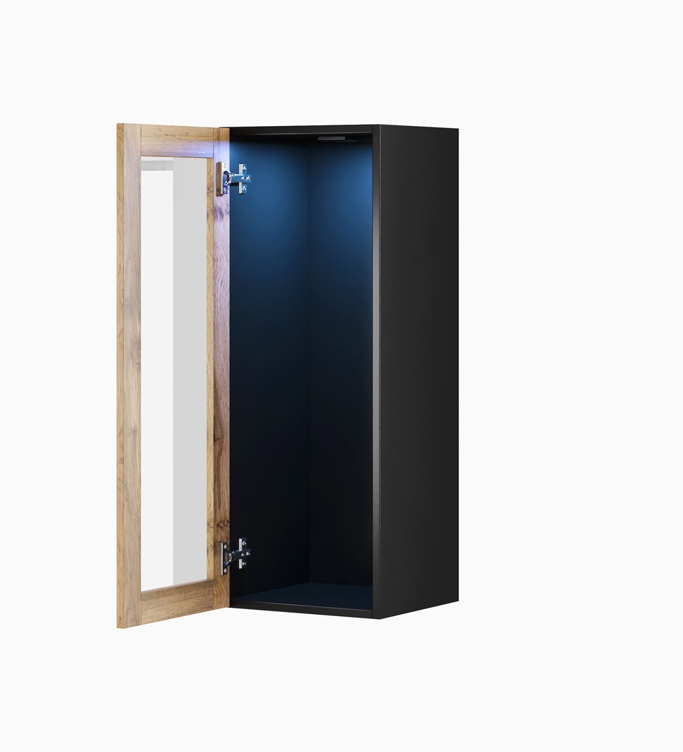 Cama cabinet VIGO "90" glass 90/35/32 black/wotan oak Cama cabinet VIGO "90" glass 90/35/32 black/wotan oak