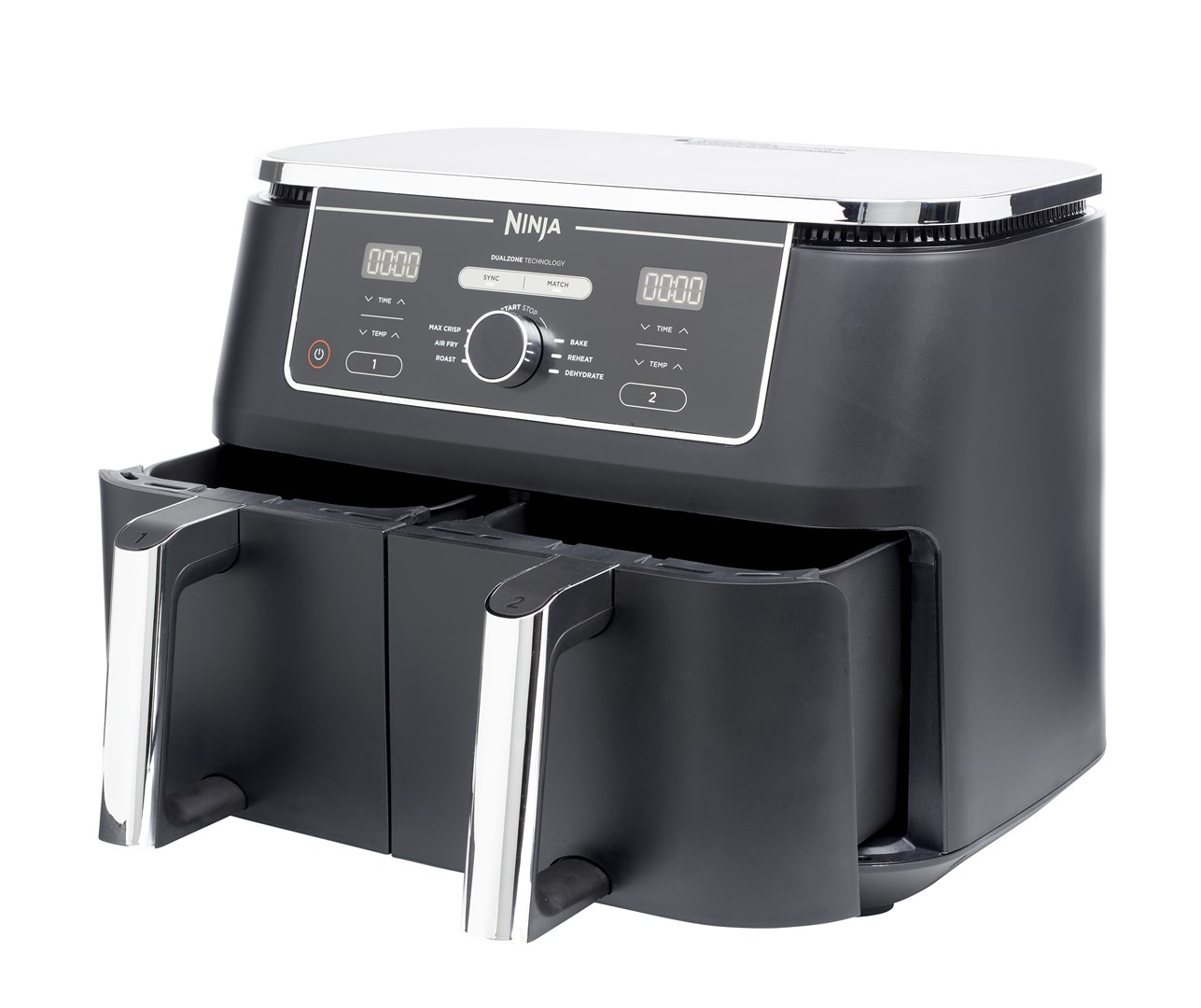 Ninja AF400EU fryer Double 9.5 L Stand-alone 2470 W Hot air fryer Black Ninja AF400EU fryer Double 9.5 L Stand-alone 2470 W Hot air fryer Black