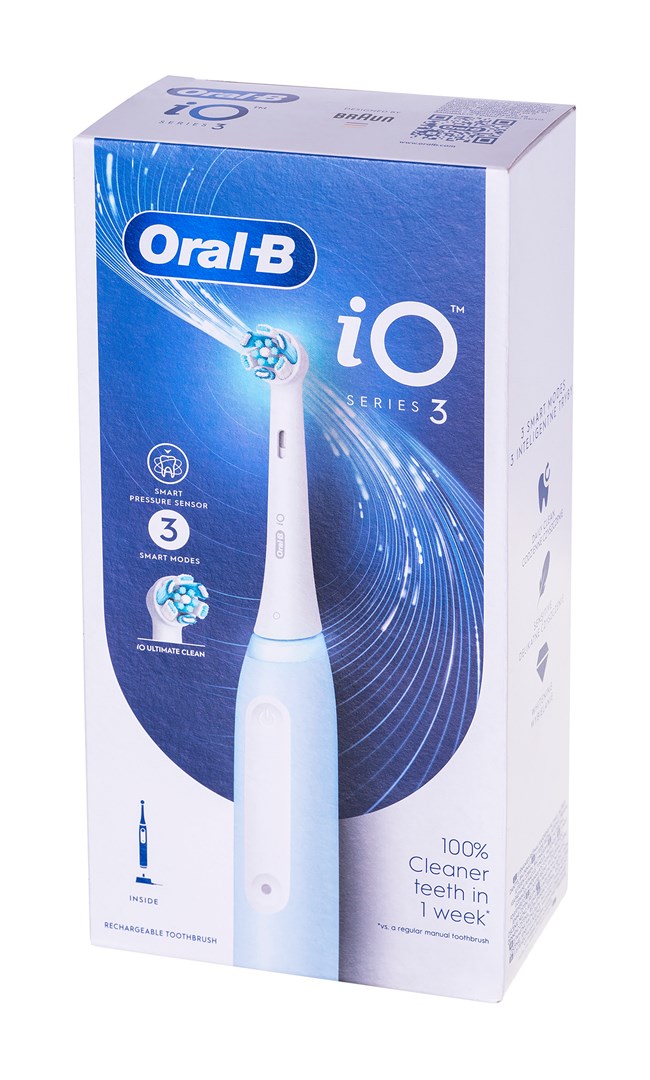 Oral-B IOSERIES3ICE electric toothbrush Adult Rotating-oscillating toothbrush Blue Oral-B IOSERIES3ICE electric toothbrush Adult Rotating-oscillating toothbrush Blue