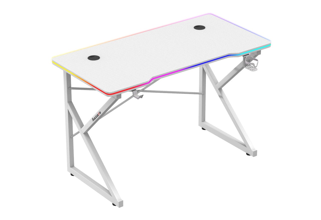 Huzaro Hero 1.7 RGB White - gaming table Huzaro Hero 1.7 RGB White - gaming table