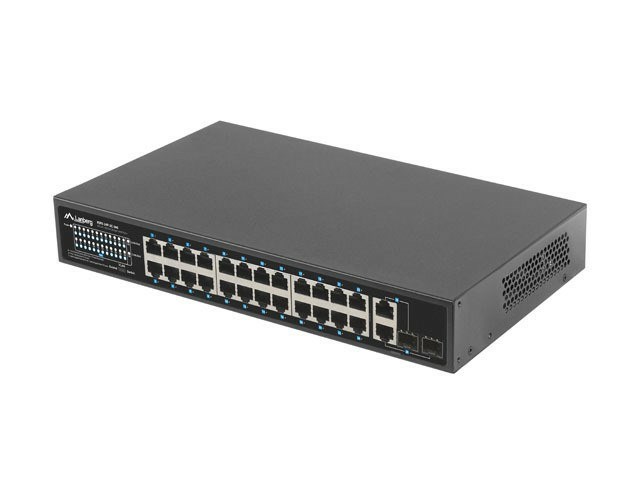 Lanberg Switch 24X 100MB DSP+/2X Combo Rack 19" 360W V2 Lanberg Switch 24X 100MB DSP+/2X Combo Rack 19" 360W V2