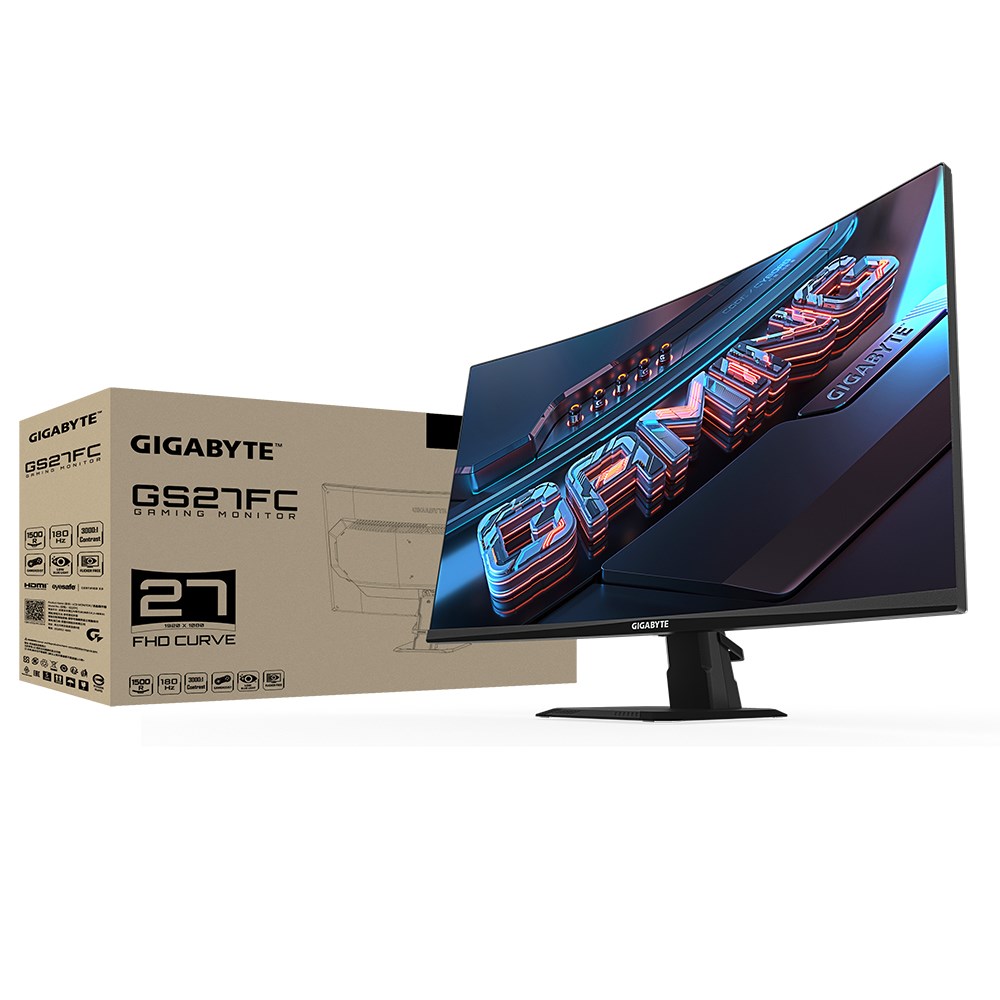 Gigabyte GS27FC computer monitor 68.6 cm (27") 1920 x 1080 pixels Full HD LCD Black Gigabyte GS27FC computer monitor 68.6 cm (27") 1920 x 1080 pixels Full HD LCD Black