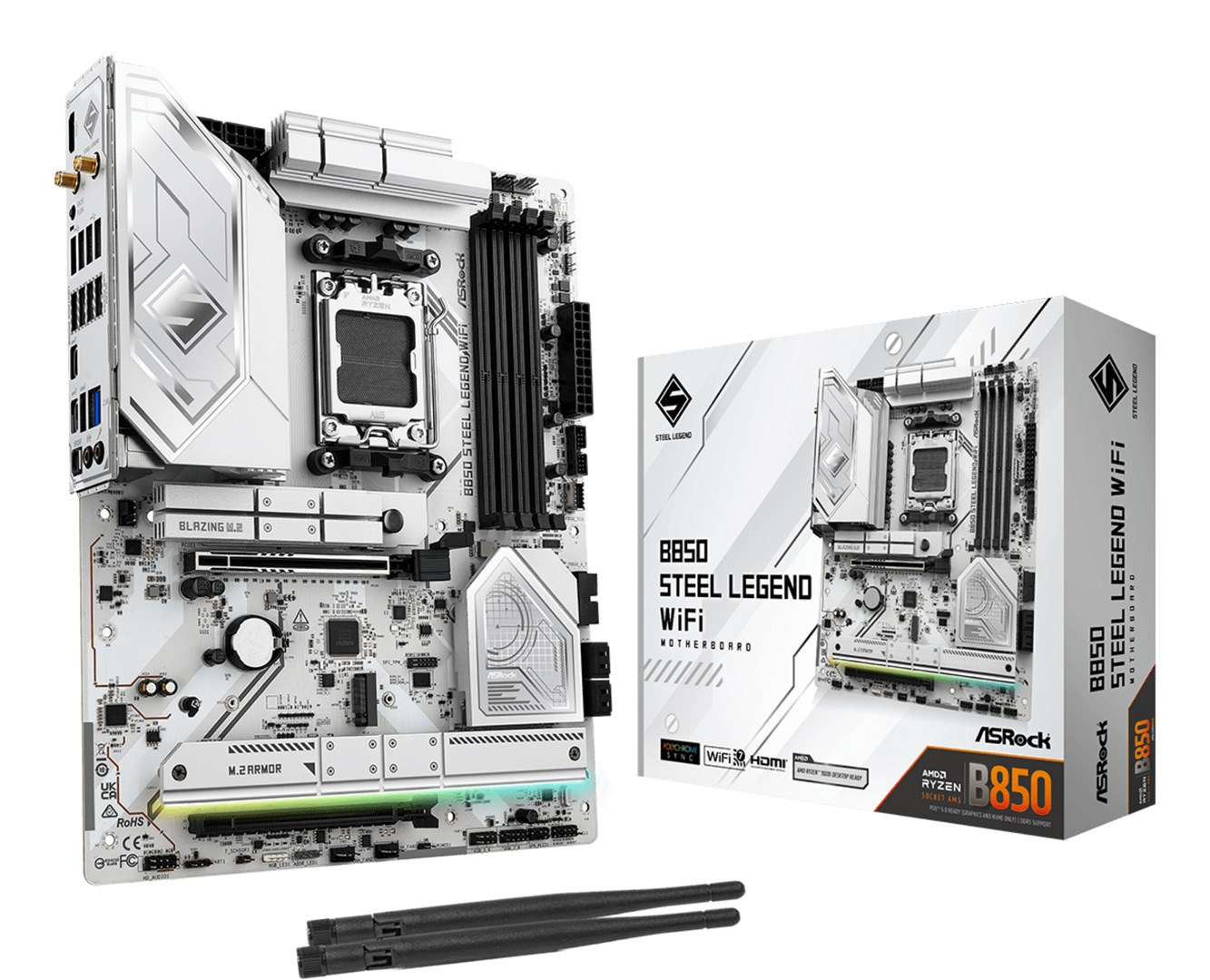 Asrock B850 Steel Legend WiFi AMD B850 Socket AM5 ATX Asrock B850 Steel Legend WiFi AMD B850 Socket AM5 ATX