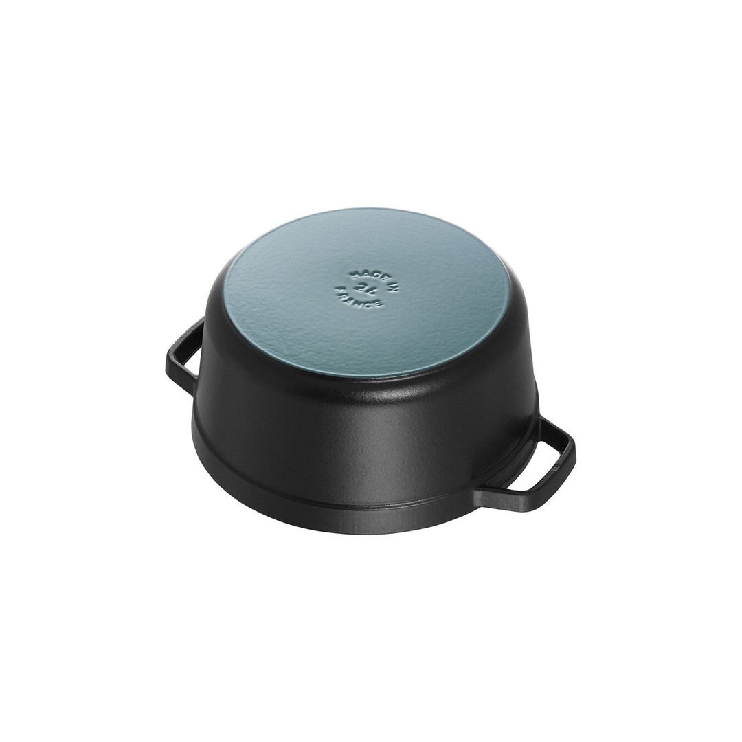 Staub Round Cast Iron Casserole - 3.8 ltr, Black Staub Round Cast Iron Casserole - 3.8 ltr, Black
