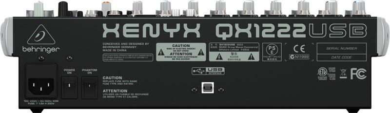 Behringer QX1222USB audio mixer 16 channels Behringer QX1222USB audio mixer 16 channels