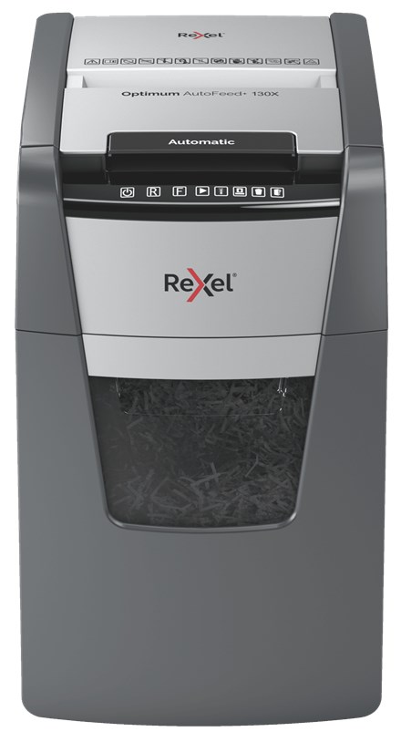 Rexel Optimum AutoFeed+ 130X paper shredder Cross shredding 55 dB 22 cm Black, Silver Rexel Optimum AutoFeed+ 130X paper shredder Cross shredding 55 dB 22 cm Black, Silver