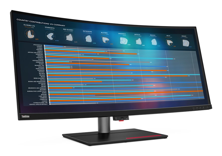 Lenovo ThinkVision P40w-20 LED display 100.8 cm (39.7") 5120 x 2160 pixels 5K Ultra HD Black Lenovo ThinkVision P40w-20 LED display 100.8 cm (39.7") 5120 x 2160 pixels 5K Ultra HD Black